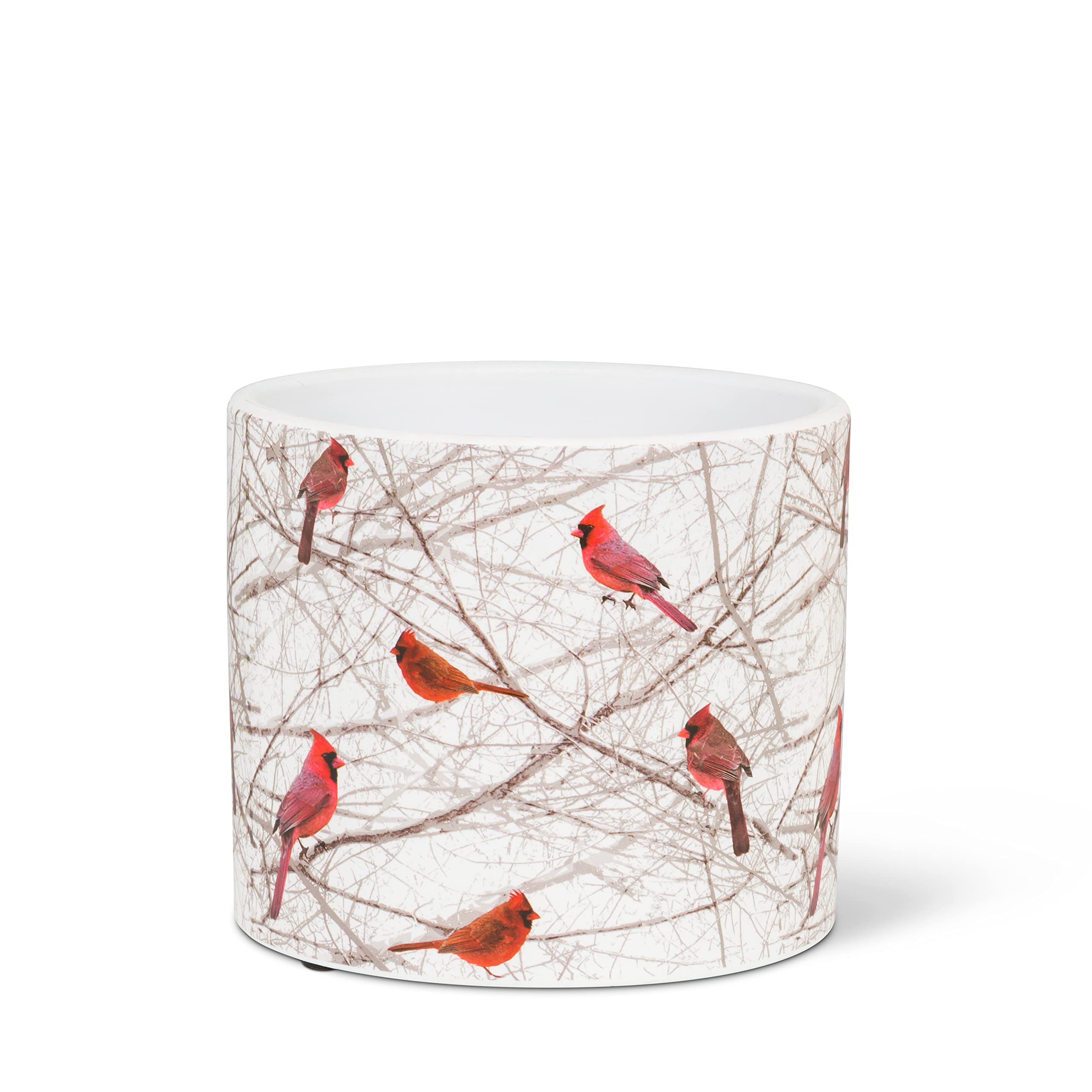 Abbott Collection Home Small Cardinals in Bush Planter