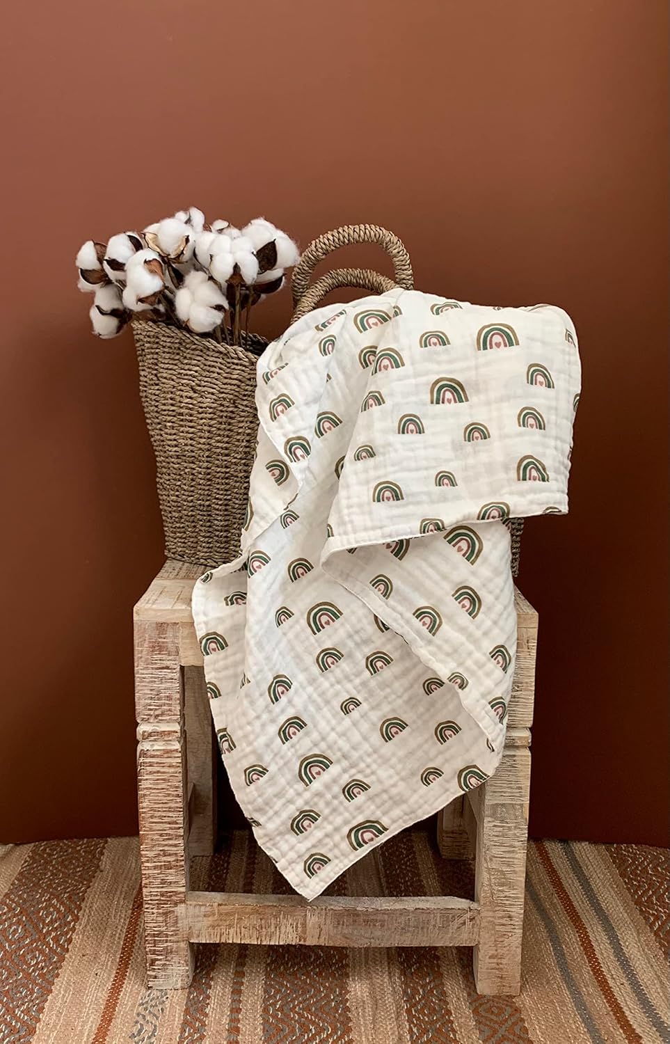 Leyl&Ari Muslin Baby Swaddle and Quilt Set | 100% Organic Cotton Soft Premium Quality Breathable for Infant Newborn | Baby Toddler Crib Blanket | Gender Neutral Gift