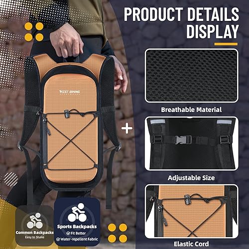 Miniatura 4 de Mochila de hidratación con vejiga de hidratación de TPU, mochila de agua ligera para senderismo, mochila de hidratación con bolsa de agua de 2