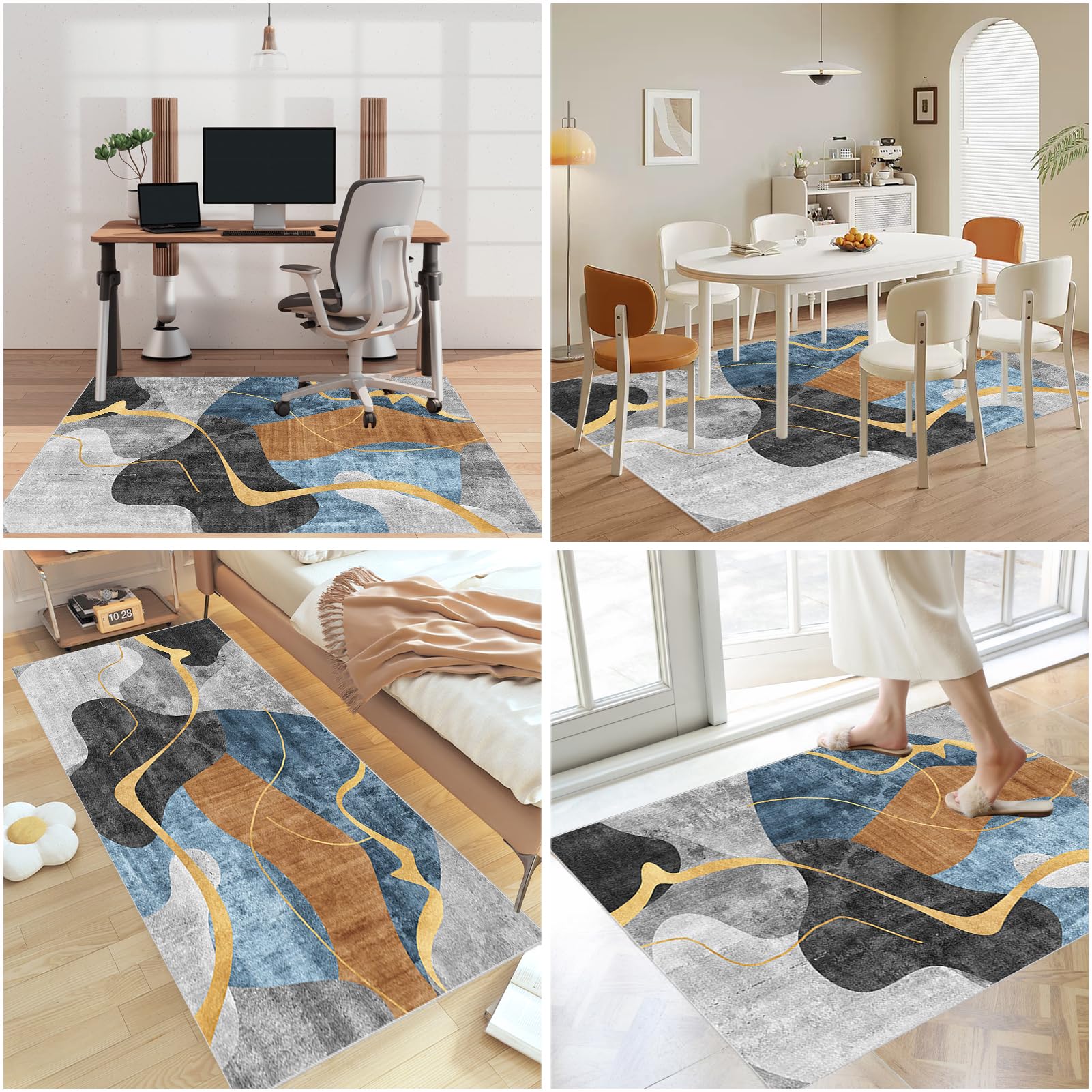 Alfombra Antideslizante Silla Oficina Gaming Alfombra Silla Escritorio Lavable 80 x 120 cm Alfombrilla Protectora Suelo para Silla de Oficina Alfombrilla Protección para Suelos Duros Laminado Parqué