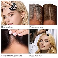 Vista 7 de Tinte de cabello para retoque de raíz, polvo de línea capilar mezclable de 3 colores para cobertura de canas, cobertura de raíces y bordes