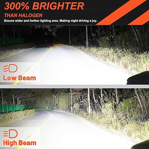 Miniatura 6 de SHENKENUO Compatible con bombillas LED halógenas de repuesto SILVERADO 1500 2500 3500 HD (2003-2006) 9005+9006 + bombillas LED antiniebla 9145,