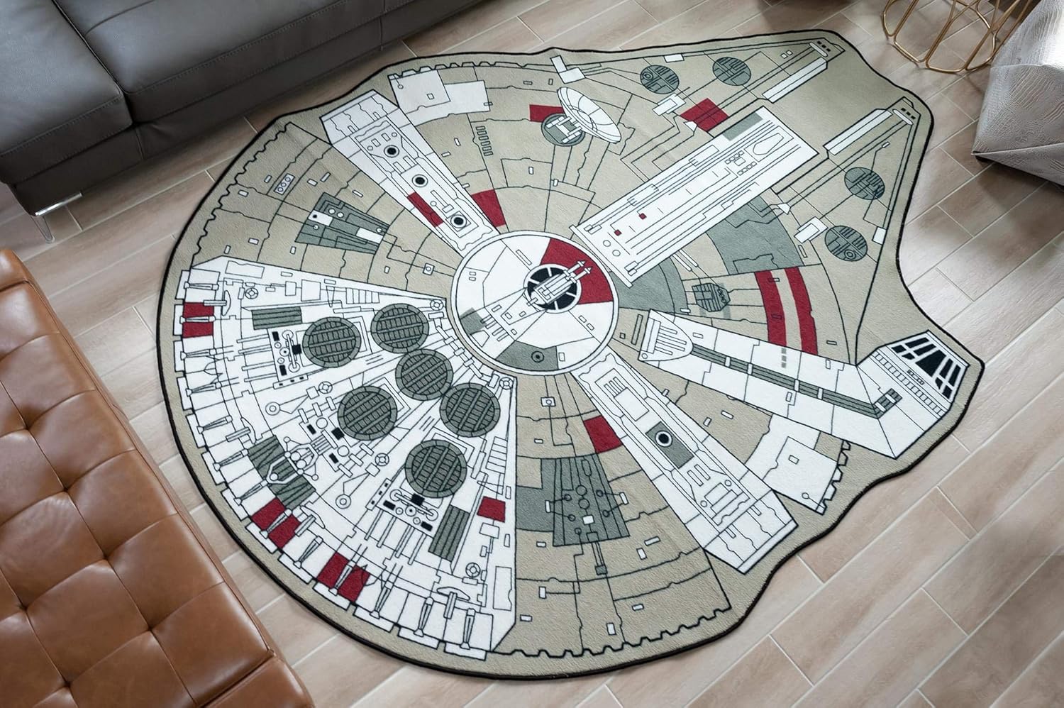 Bеѕt Cуbеr Dеаlѕ 🔥 Star Wars X-Large Millennium Falcon Rug, 79 L x 104 W