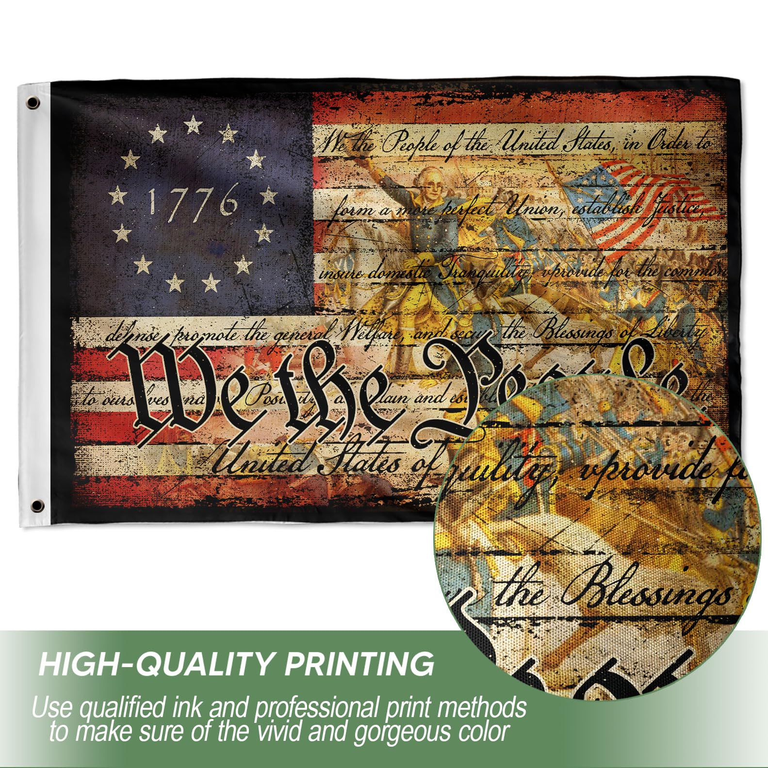 Targa Metallica Vintage USA Flag - 'Still Making History Since 1836' - 41x32 Cm Per Garage, Bar, Ufficio - 2