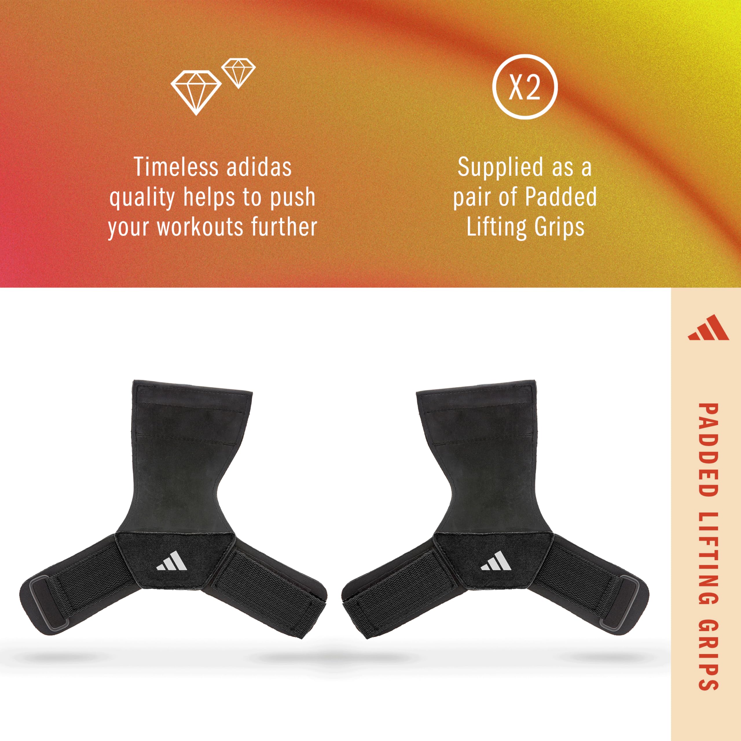 Adidas Cinghie di sollevamento imbottite L-XL
