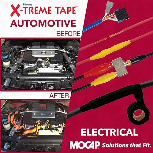 Miniatura 4 de X-Treme Tape MOCAP Cinta Eléctrica de Servicio Pesado, Goma de Silicona Autofusible, Cinta Flexible Impermeable y Aislante, Eléctrica para