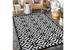 Wonnitar Outdoor Patio Rug for Patio Clearance: Durable, Waterproof 5x8 Plastic Straw...