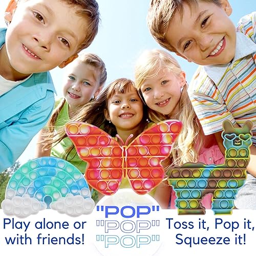 Miniatura 5 de Push Pop Bubble Sensory Fidget Toy Its Llama Big Butterfly Rainbow Cloud Fidgets Poppits Packs Juguetes para Necesidades Especiales Juguetes Fidget