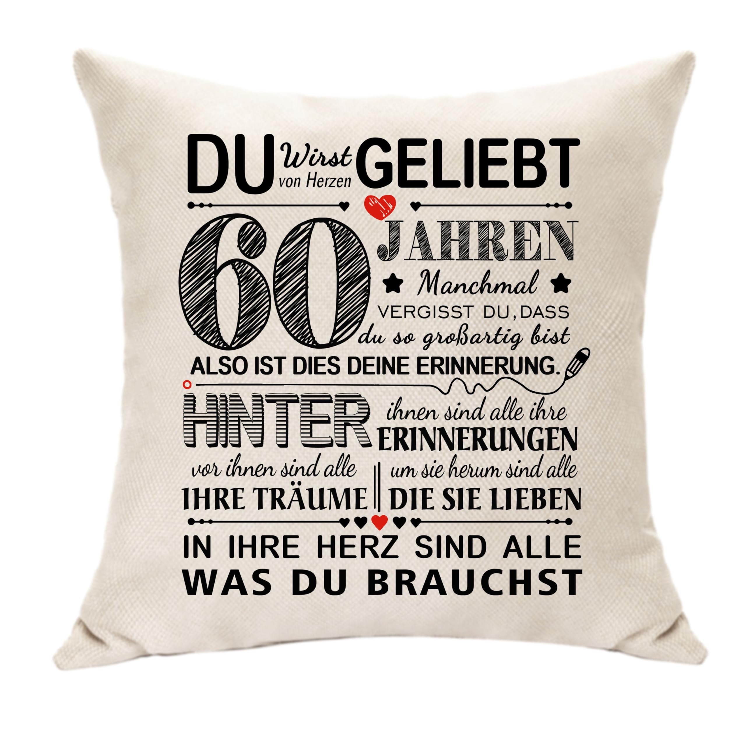 Hasodeo Kissenbezug Geburtstag Decroation Geschenke für 10. 15. 20. 30. 35. 40. 50. 60. 70. 80. 90. 100. Frauen Männer Mädchen Jungen Geburtstagsgeschenk Inspirierende Geschenke für Sie Ihn