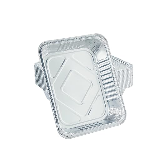 Aluminum Pans 9x13 Disposable Foil Pans (10 Pack) Half Size Deep Steam Table Pans Extra Thick for Baking, Cooking, Roasting, Heating, Serving & Lining Steam-Table Trays