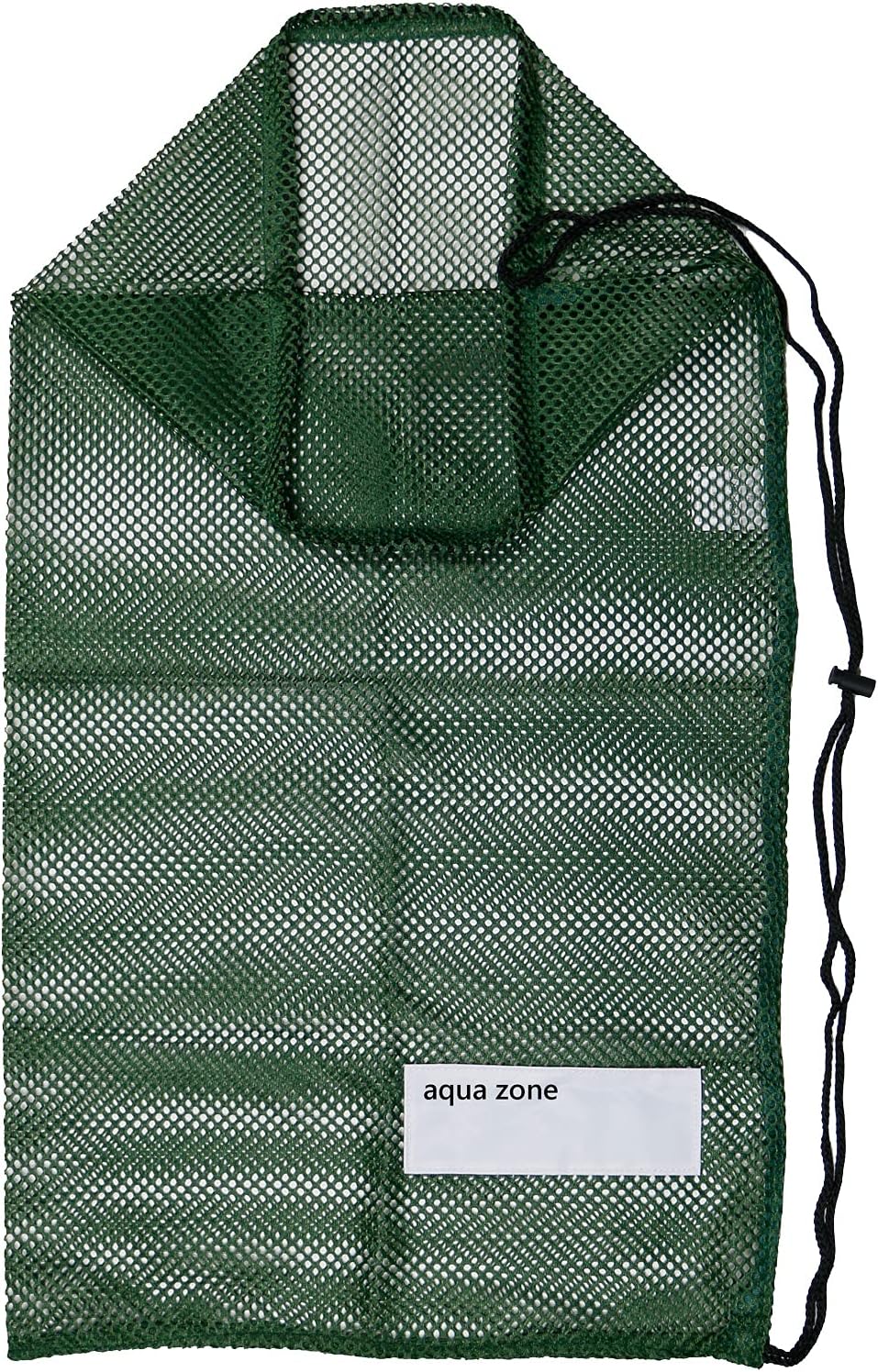 aqua zone Drawstring Sports Equipment Mesh Bag for Swimming Beach Diving Travel Gym (Green-2), 18X30 inch - Image 3