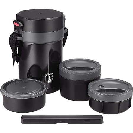 Amazon Co Jp パール金属 保温ランチジャー グレー 1800 ステンレス オクタス Hb 3769 ホーム キッチン