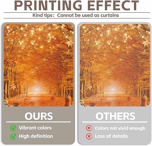 Miniatura 4 de Fondo de fotografía de otoño de 7 x 5 pies, hojas de arce de otoño, calabaza, fondo para dar amigos, suministros de fiesta de Acción de Gracias,