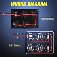 Vista 21 de Nilight Panel de enchufe de cargador de encendido y apagado 4 en 1, cargador USB dual, toma de corriente, voltímetro LED, encendedor de cigarrillos