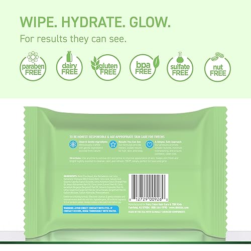 Miniatura 2 de TBH Toallitas limpiadoras faciales para niños, cuidado diario suave de la piel para preadolescentes y adolescentes con piel grasa, seca y sensible,