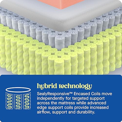 Miniatura 7 de Sealy Dreamlife - Colchón híbrido de 14 pulgadas en una caja, tamaño King, espuma viscoelástica de gel SealyComfort, bobinas encapsuladas