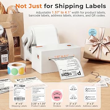 Thermal Shipping Label Printer 4x6 Bluetooth Label Maker for Small Business