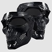 Vista 1 de Máscara de calavera de cara completa, máscaras tácticas para juegos de supervivencia CS, tiro, cosplay, película, paintball, máscaras de miedo