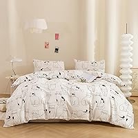 Vista 12 de ECOCOTT Funda de edredón tamaño Queen - Juego de funda de edredón floral verde reversible, ultra suave y transpirable, con cierre de cremallera, 4