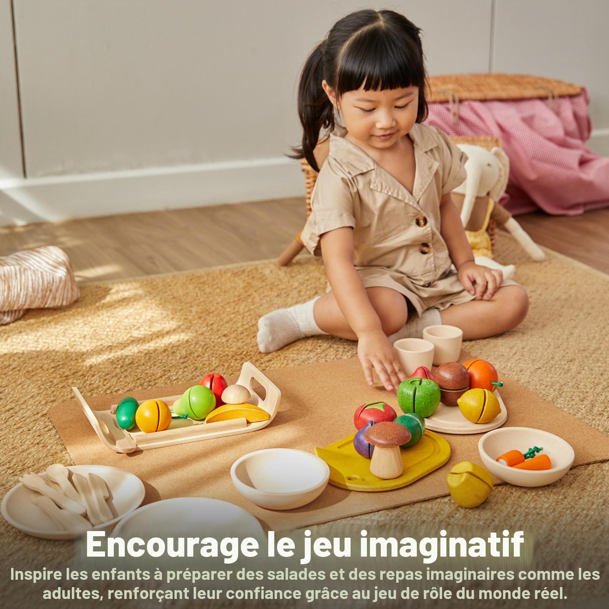 Plantoys - Pt3601 - Jeu D'imitation - Cuisine - Assortiment De Légumes, Bois