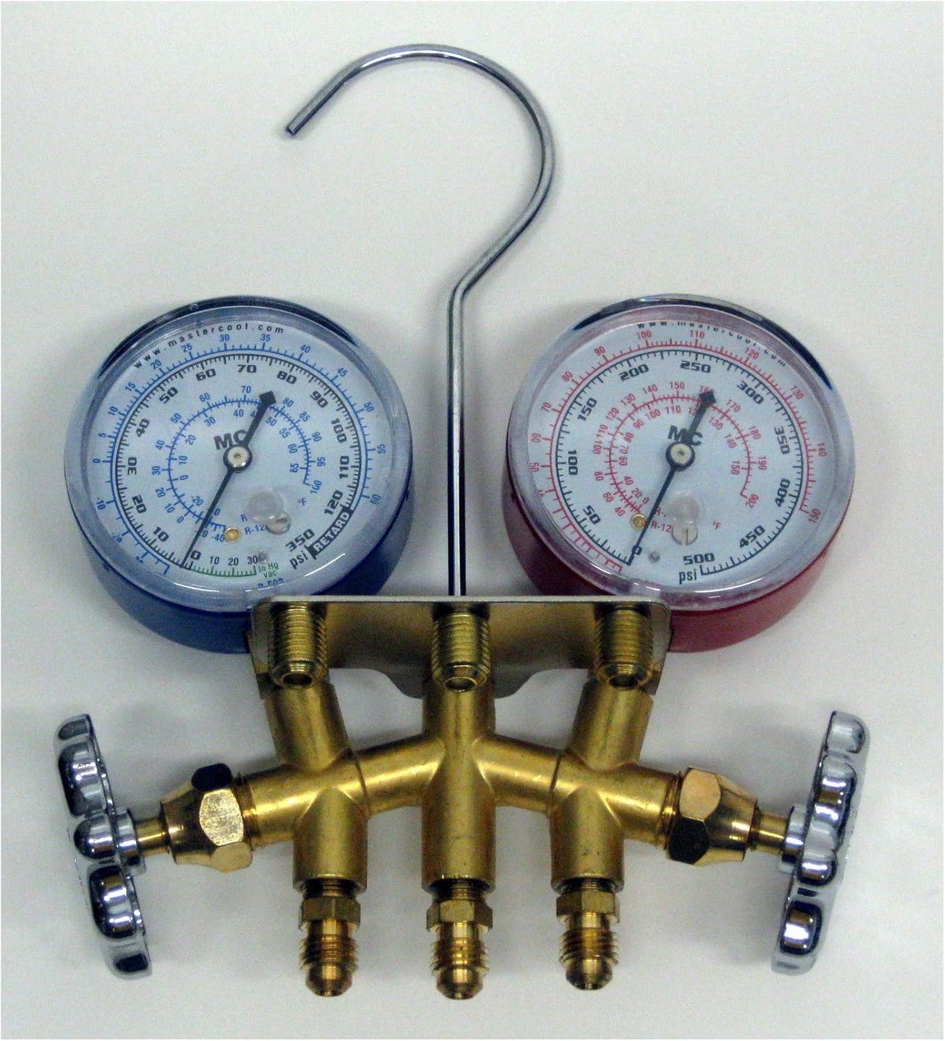 RMASH (New) 33661 Compatible with Mastercool HVAC Air Conditioning Refrigeration Manifold Gauges w 60" Hoses fits R12, R22 & R502 + free E-book