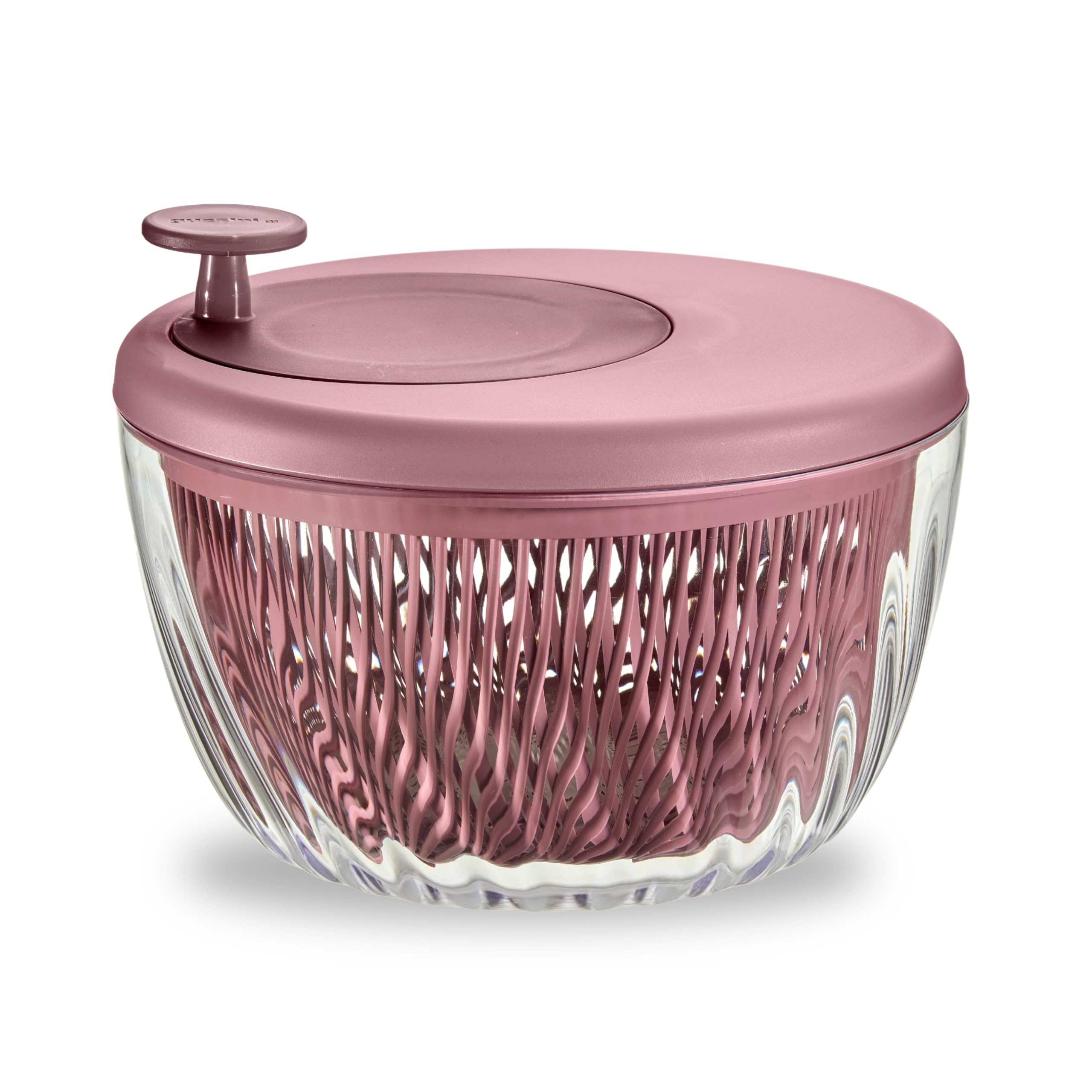 Guzzini - Spin&Store, Centrifuga Insalata con Coperchio - Made in Italy - Malva - 26 cm - 170900272