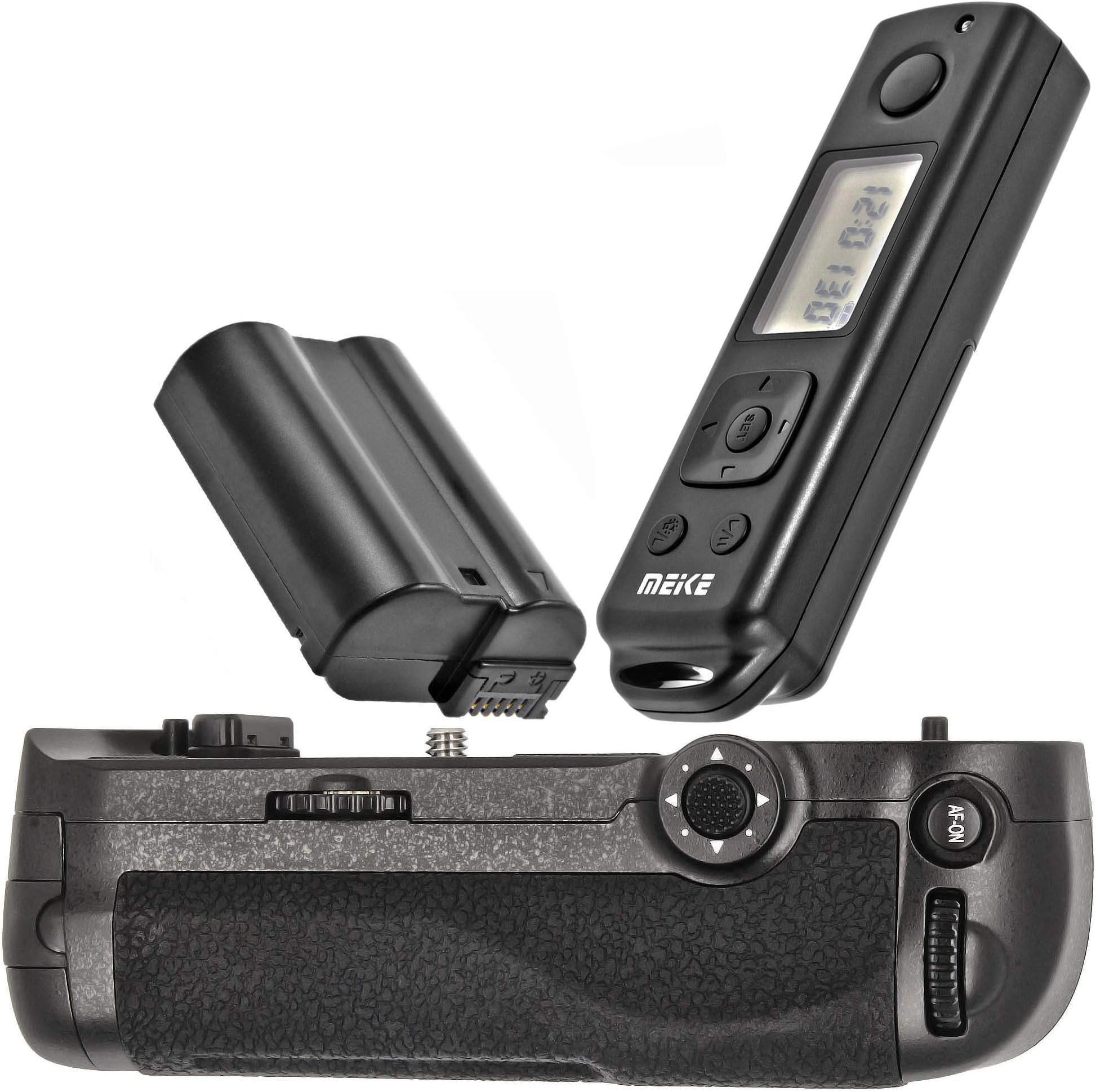 Meike MK-D500 Pro Vertical Battery Grip for Nikon D500 with EN-EL15 Battery 1600 mAh Including 2.4 GHz Remote Shutter Release with Timer and Interval Function