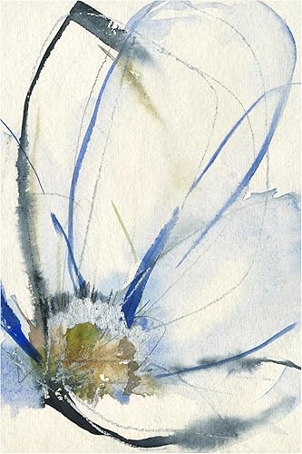 Lienzo decorativo de Jennifer Goldberger 'Cobalt and Paynes Petals II'