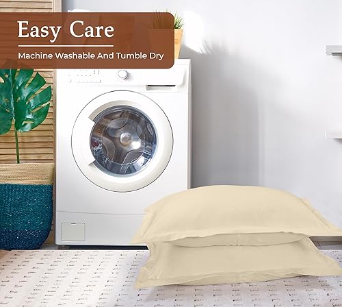 Miniatura 9 de Royale Linens Paquete de 2 fundas de almohada tamaño Queen de 20 x 30 pulgadas, microfibra cepillada de 1800, fundas de almohada de cama,