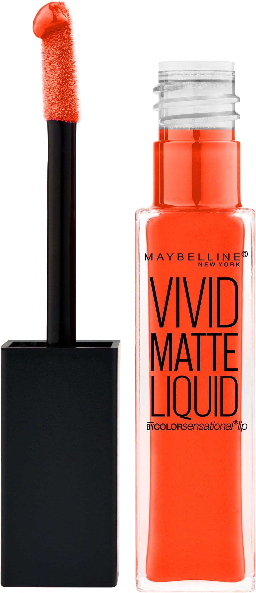 New York Color Sensational Vivid Matte Liquid Lipstick, Orange Obsession, 0.26 fl. oz.