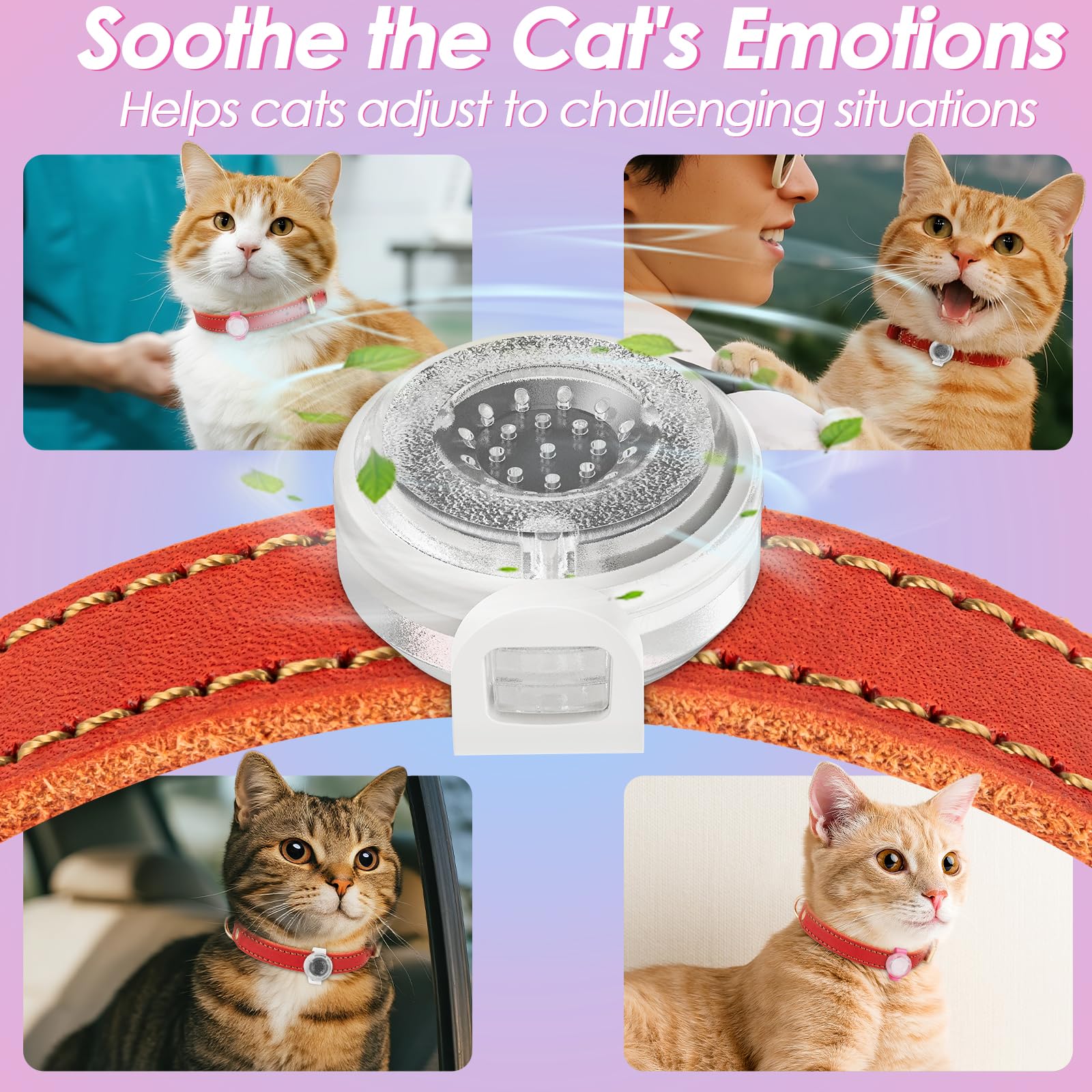 Cat Pheromone Calming Diffuser 2-Pack, Naturally Reduces Anxiety and Stress, Fits Pet Collars, Relieves Aggression and Tension(Pheromones and Refills not Included) (White+White) - image 4