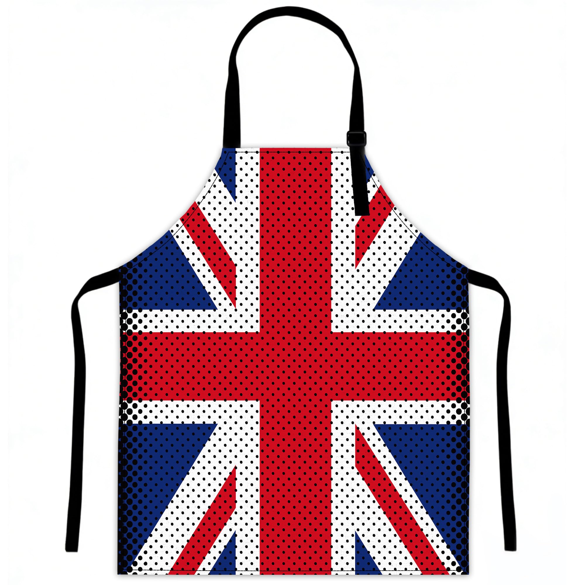 LQEBUY British Flag Aprons for Women Kitchen Cooking Apron Adjustable Bib for BBQ Coffee House Home Restaurant Craft Garden