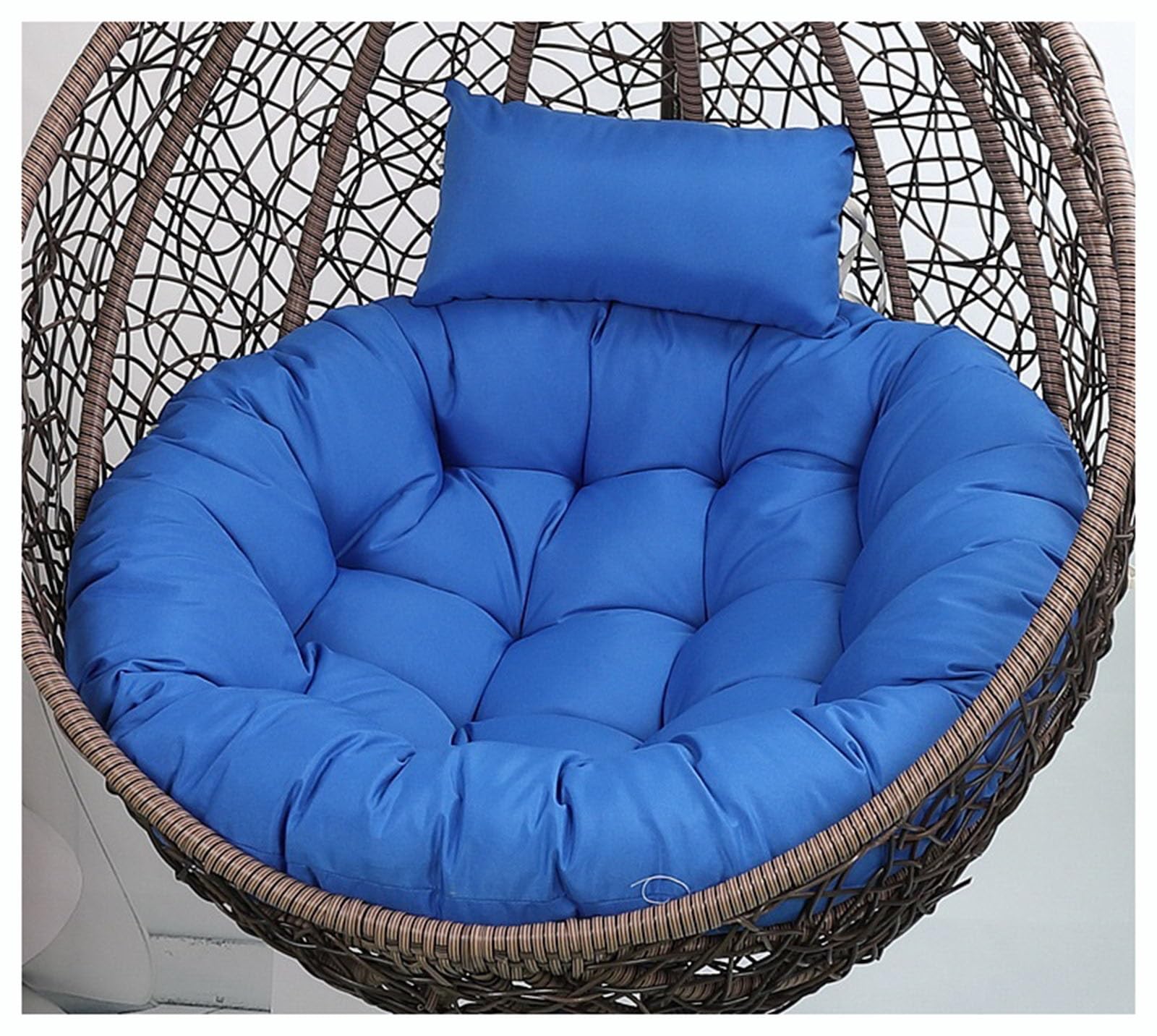 Cojin Redondo Silla Jardin、Cojines Redondos para Sillas Exterior、Cojin Sillon Redondo Silla Papasan、Cojin Columpio Huevo(#22,90cm/35in)