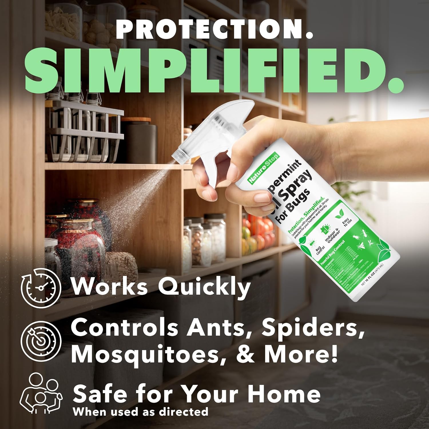 Peppermint Oil Spray for Bugs, Bug Spray for Indoor & Outdoor Use, 16 oz (475mL) - Image 6