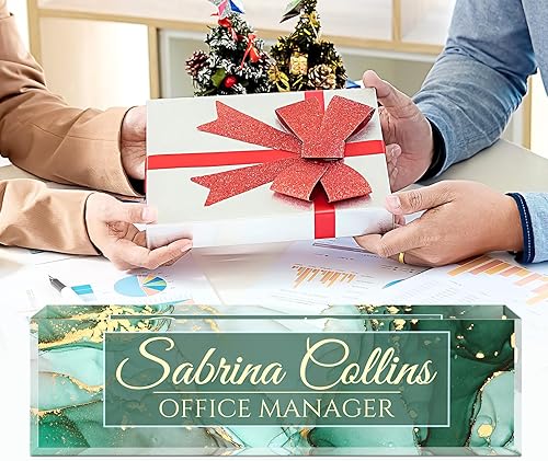 Miniatura 5 de Placa con nombre para escritorio, placa de nombre personalizada para escritorio, decoración de oficina para mujeres y hombres, accesorios de