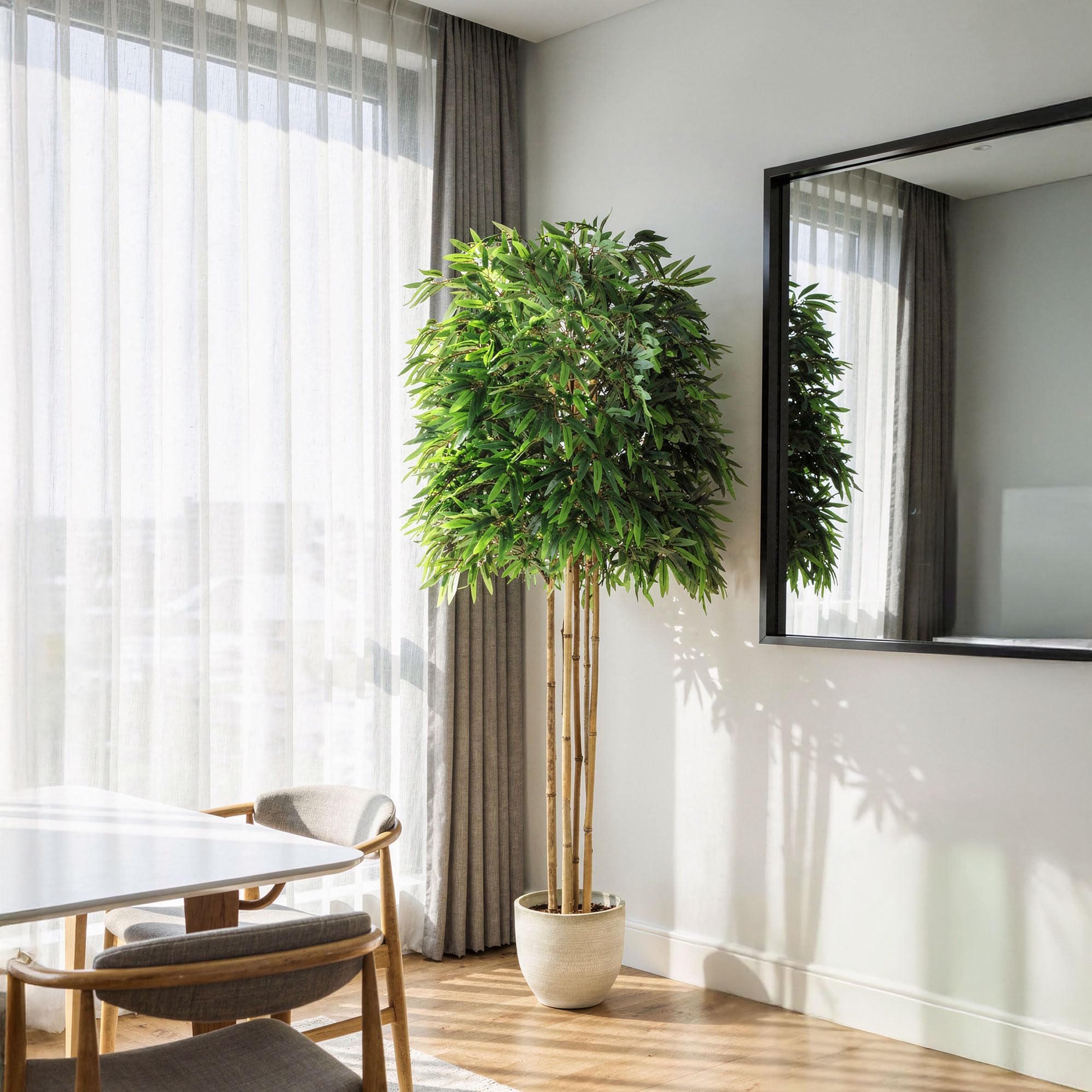 Bambou Artificiel 190 Cm - Grande Plante Artificielle Intérieur Réaliste Pour Décoration Maison