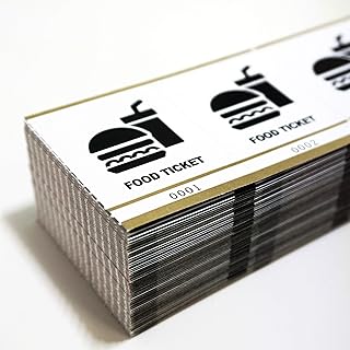 Food Tickets - Fast & Affordable Event Tickets by MyZone Printing (Gold, 500)