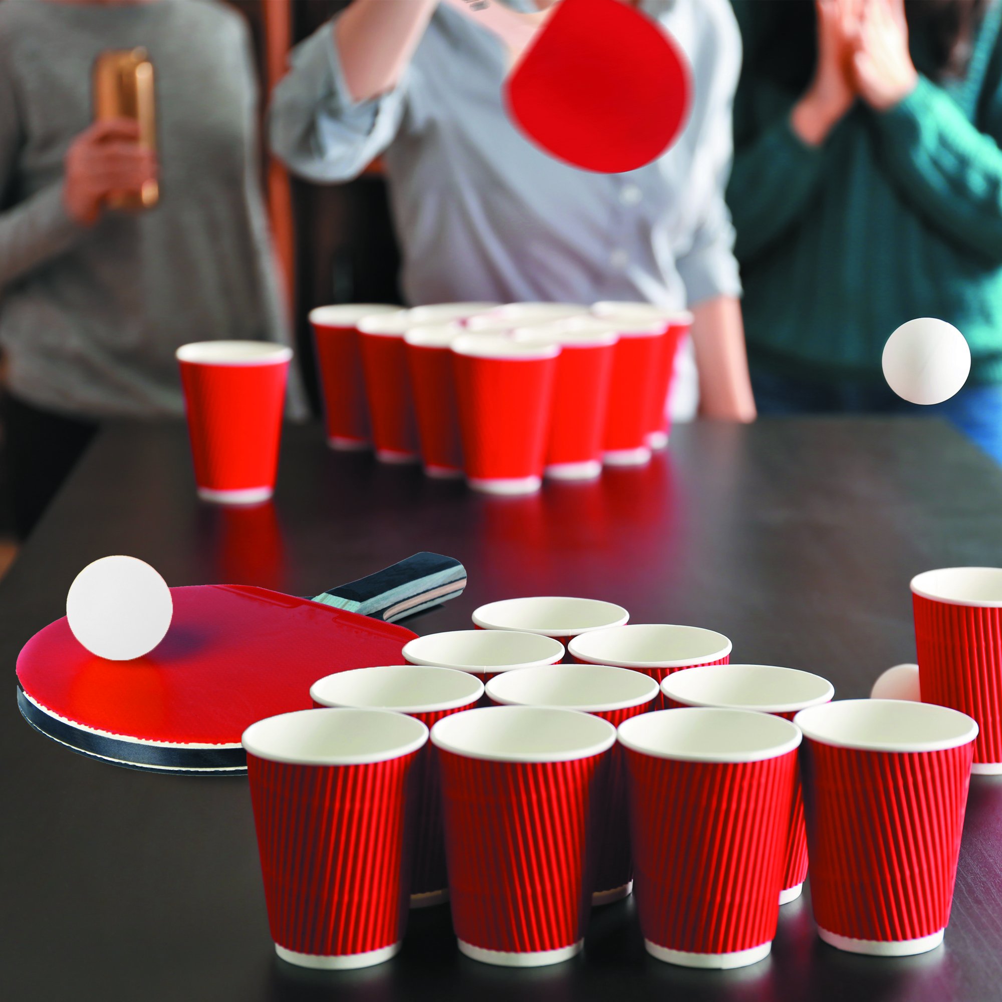 THE TWIDDLERS - 50 Pelotas de Tenis de Mesa Ping Pong - Pelotas Ideales para el Juego de la Cerveza Pong, Manualidades, Fiestas Juegos de Navidad