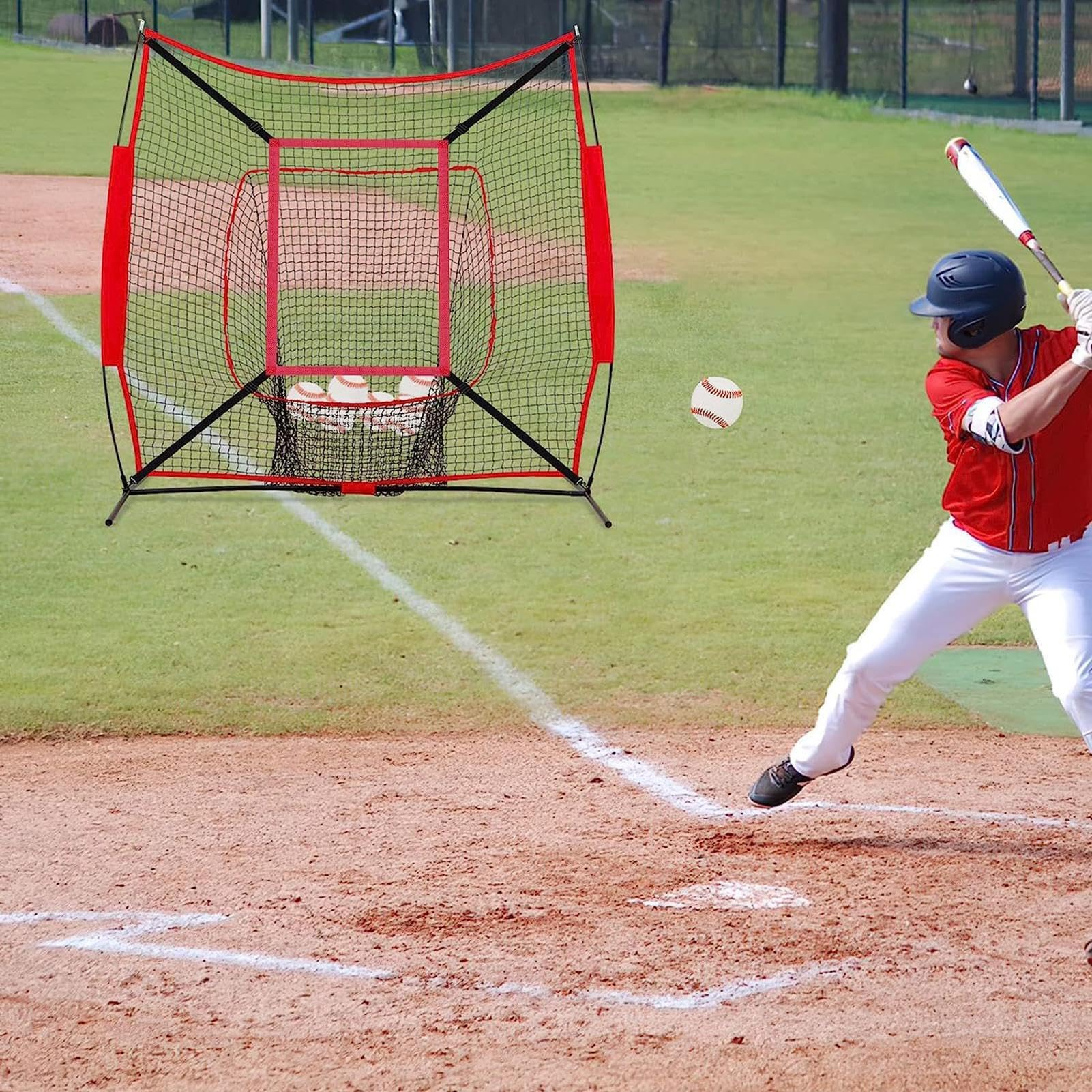 Cible de pitching Net Strike Zone – Filet d'entraînement baseball softball avec sangle de fixation