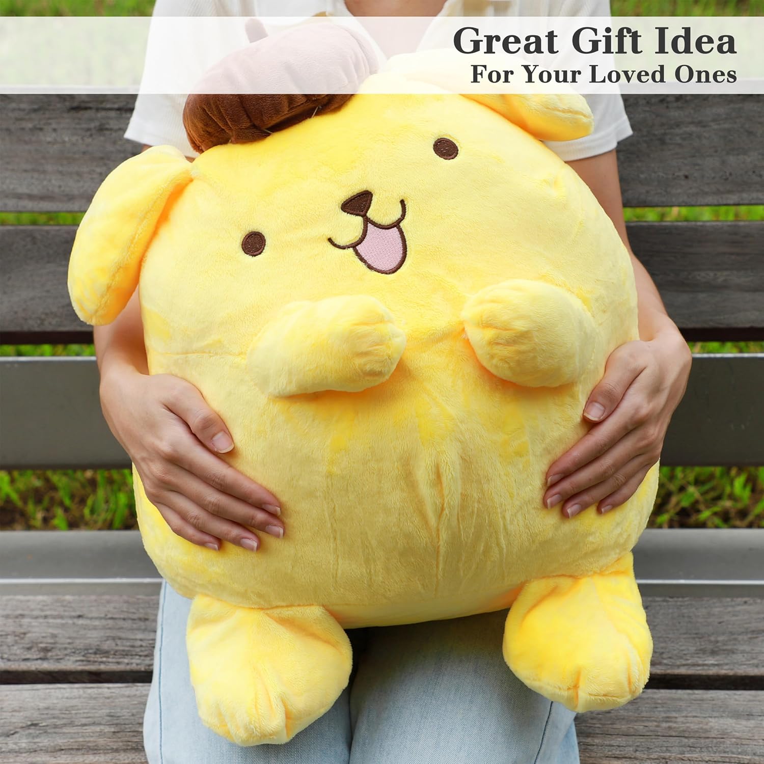 Juju Yellow Kawaii Plush (20 in) - Cute Stuffed Animal Kawaii Plushies - Peluche Big Stuffed Animals Plushie - Peluches Grandes Cute Plushies - Cool Stuff Plush - Plushy (Fun) - Image 6