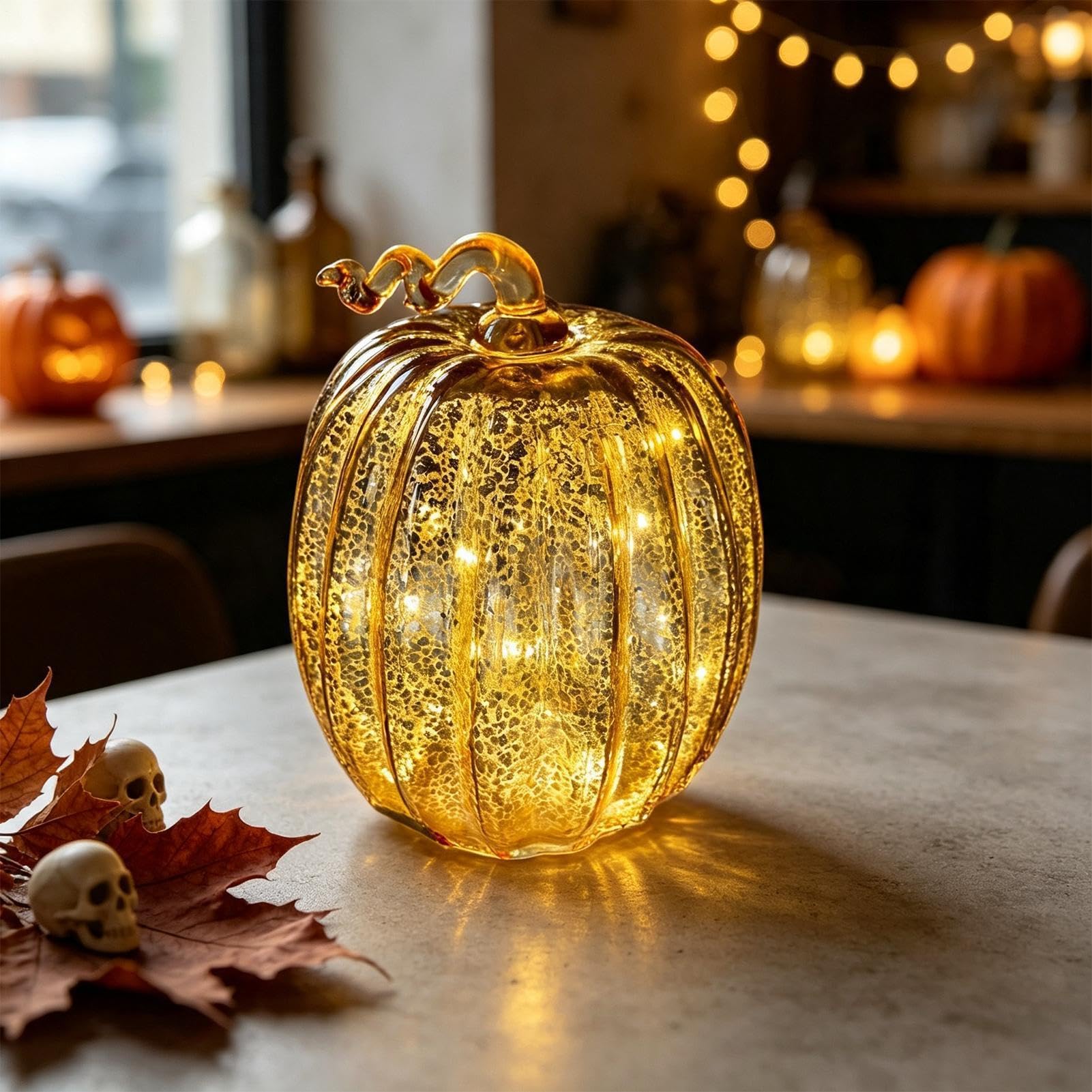 Świecąca Dynia Lampa Na Święto Dziękczynienia, Jesienne Dożynki I Halloween