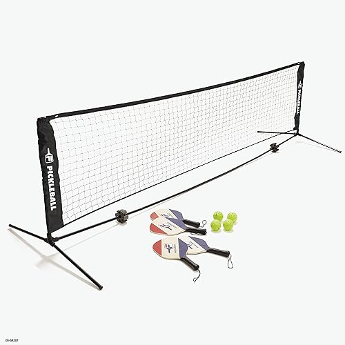 Miniatura 8 de FILA Accessories Juego de red de pickleball - Incluye 4 paletas de pickleball con 4 bolas de tamaño reglamentario para exteriores y red de malla de