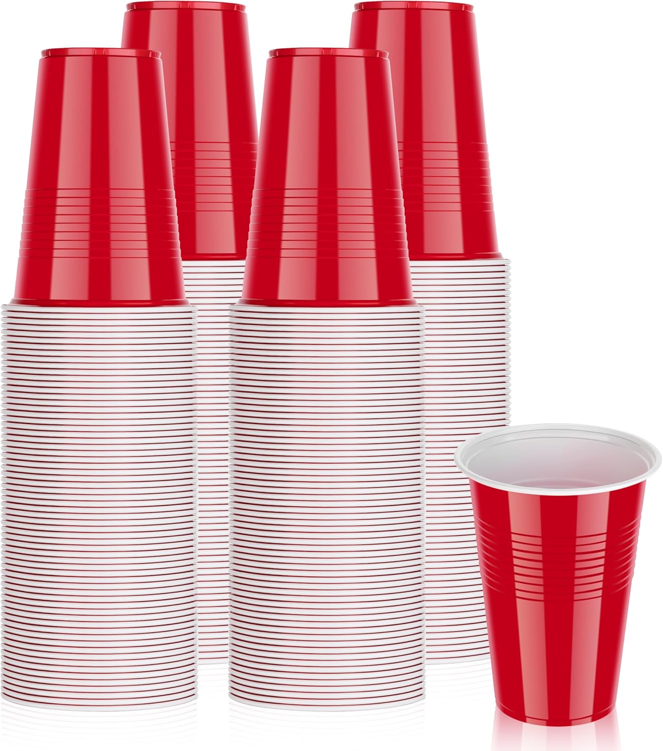 18 oz. - 200 Count Plastic Party Cups - Two-toned Drinking Cups for Party, Events, and Everyday Use