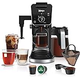 Ninja Hot and Iced Coffee Maker, Single Serve Coffee Maker and Drip Coffee Machine, DualBrew Pro Specialty 12-Cup with K-Cup Combo, Includes Permanent Filter, CFP307