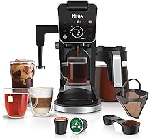 Ninja Hot and Iced Coffee Maker, Cafeti&egrave;re &agrave; service unique et Machine &agrave; caf&eacute; goutte &agrave; goutte, DualBrew Pro Specialty 12-Cup avec K-Cup Combo, comprend un filtre permanent, CFP307