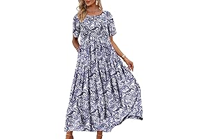 Trendy Women's Casual Loose Bohemian Floral Dress