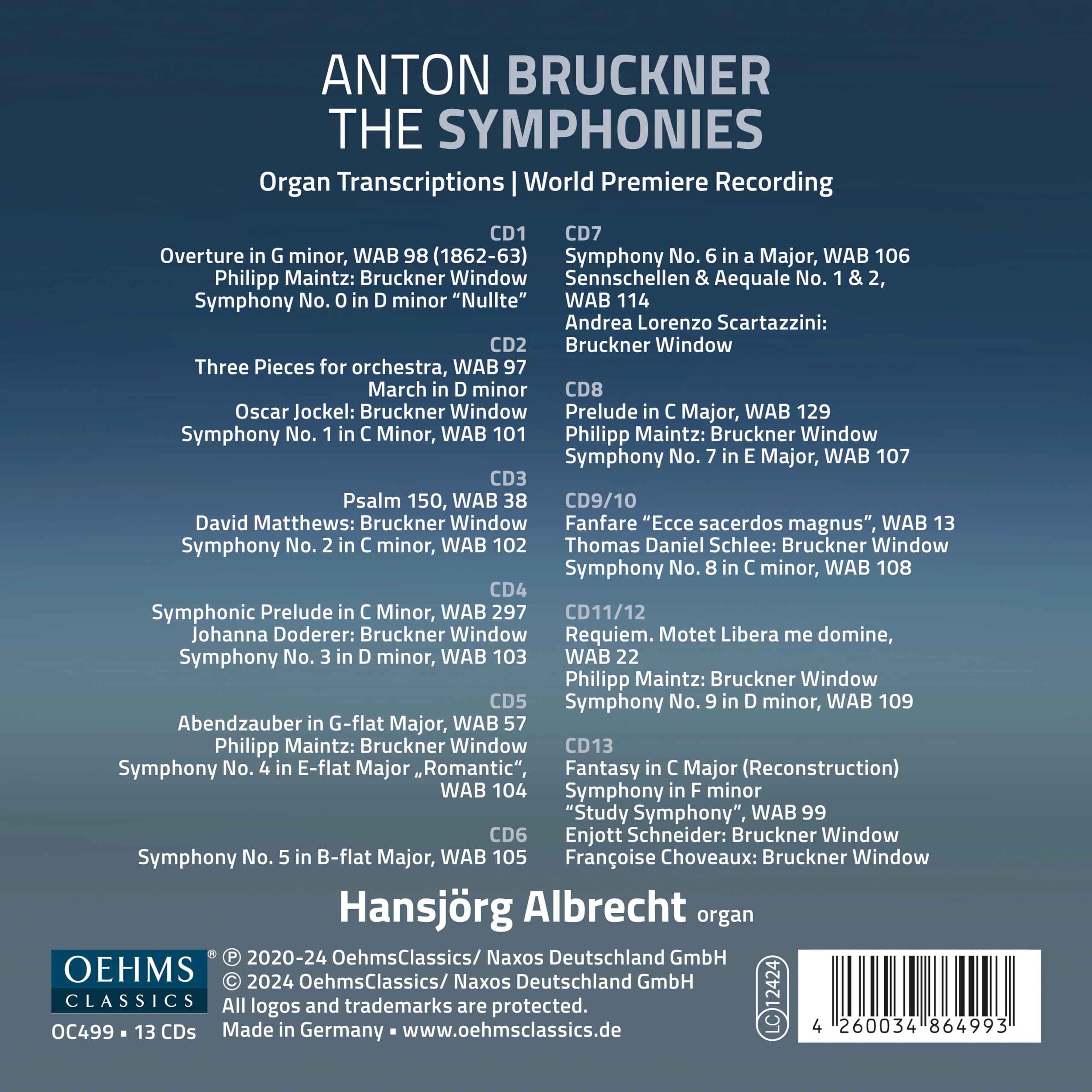 The Symphonies - Orgeltranskriptionen