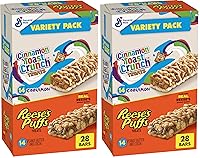 Vista 9 de Cinnamon Toast Crunch and REESE'S Puffs - Barras de cereales, paquete variado, barras de aperitivos, 28 unidades, 23.8 onzas
