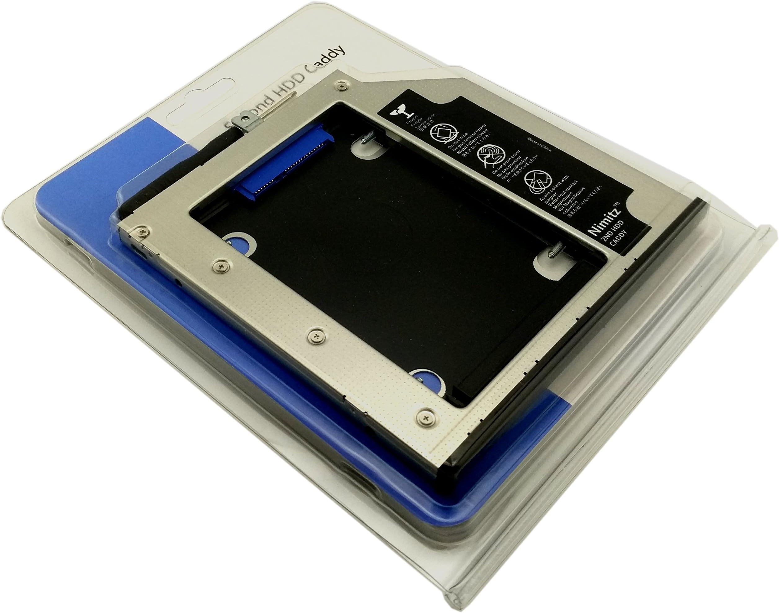 Nimitz 2nd HDD SSD Hard Drive Caddy Adapter Compatible with Lenovo Thinkpad T440p T540p W540p W541 with Bezel