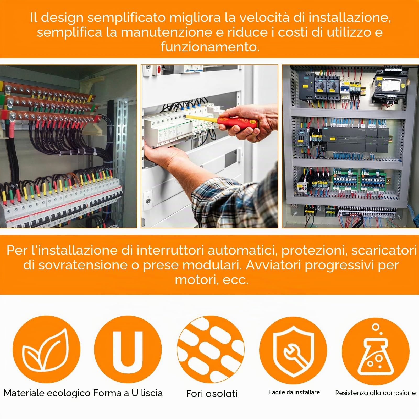 8 Pezzi Barra DIN di Montaggio Guida DIN, Barra Reggipensili Acciaio 3.5cm di Larghezza, 29.5cm di Lunghezza, 7.5mm di Altezza per Armadi di Distribuzione, Installazione di Quadri Elettrici